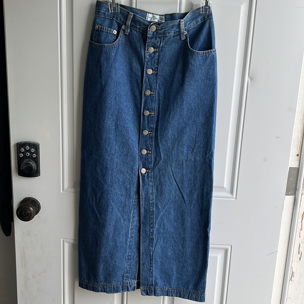 Jay Jacobs Vintage Boho Denim Skirt by Jay Jacobs  Straight Cut Y2K beth Dutton - Picture 2 of 13